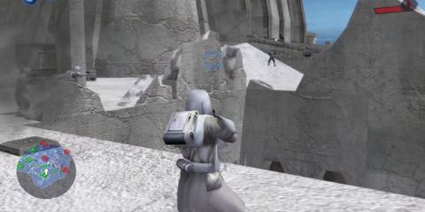 Snowtrooper gameplay in Star Wars Battlefront (2004)