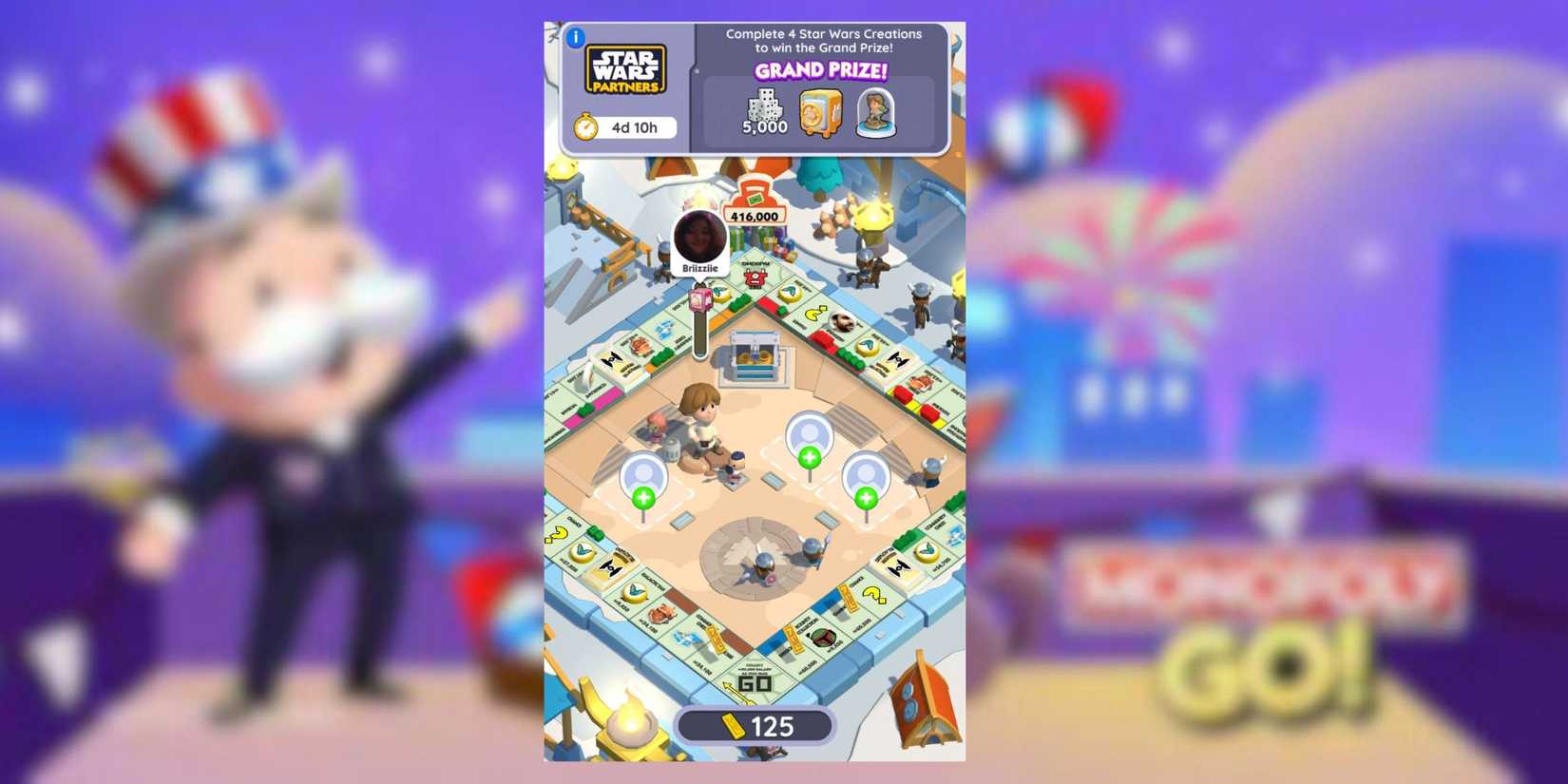 Evento Monopoly GO 24H: Partner Star Wars Con 80K Punti - Carry Completo - Foto 1