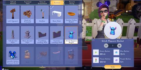 Stitch Popcorn Bucket in Disney Dreamlight Valley