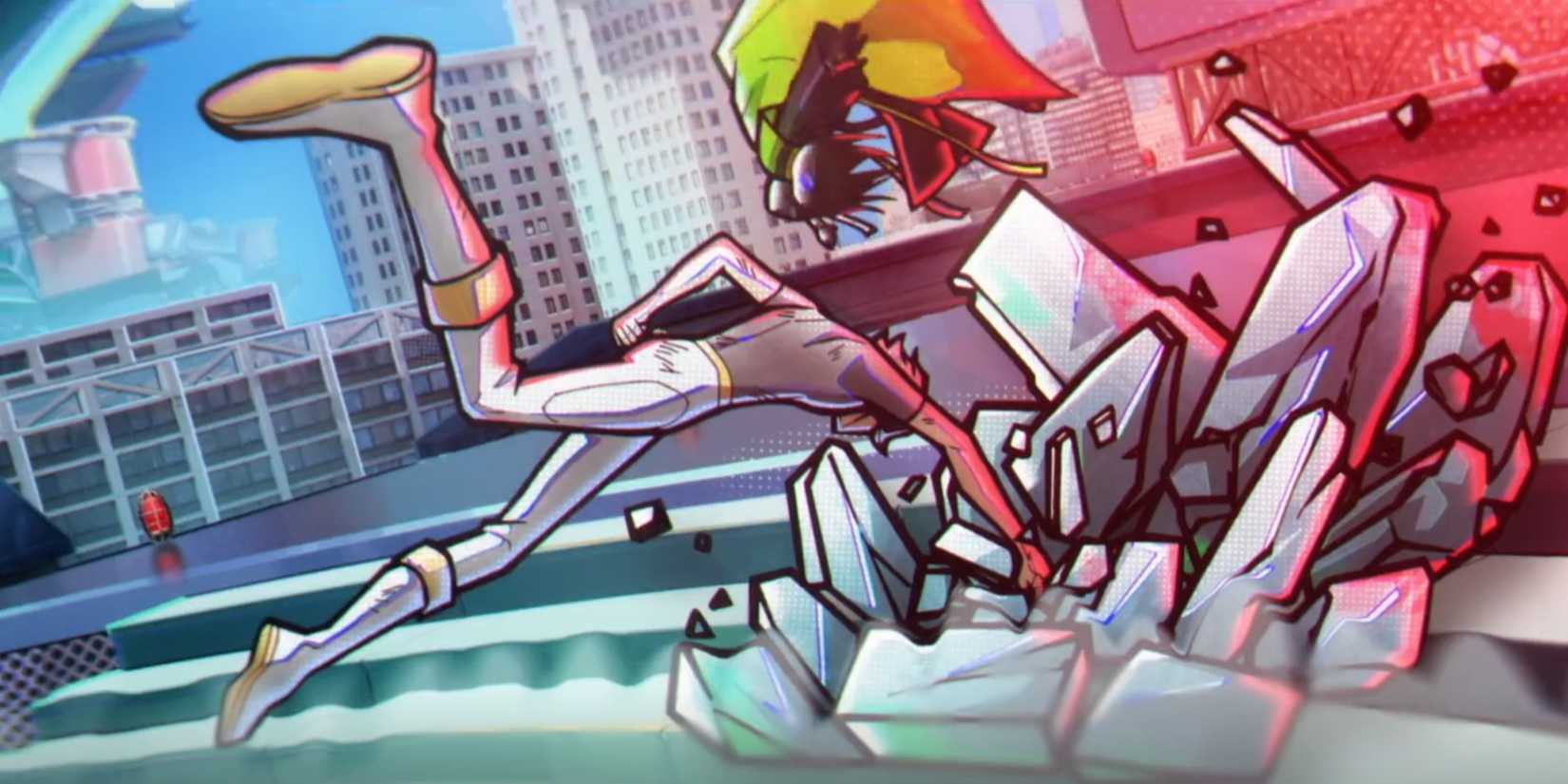 To Be Hero X-Lin Ling punching the ground and destroying concrete