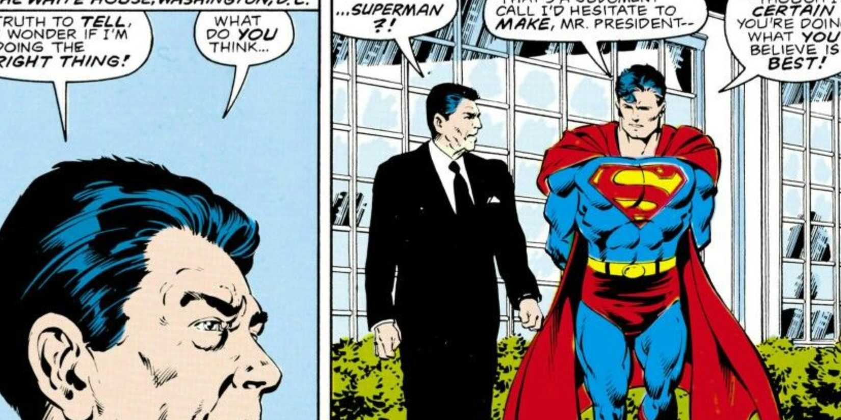 superman and president reagan