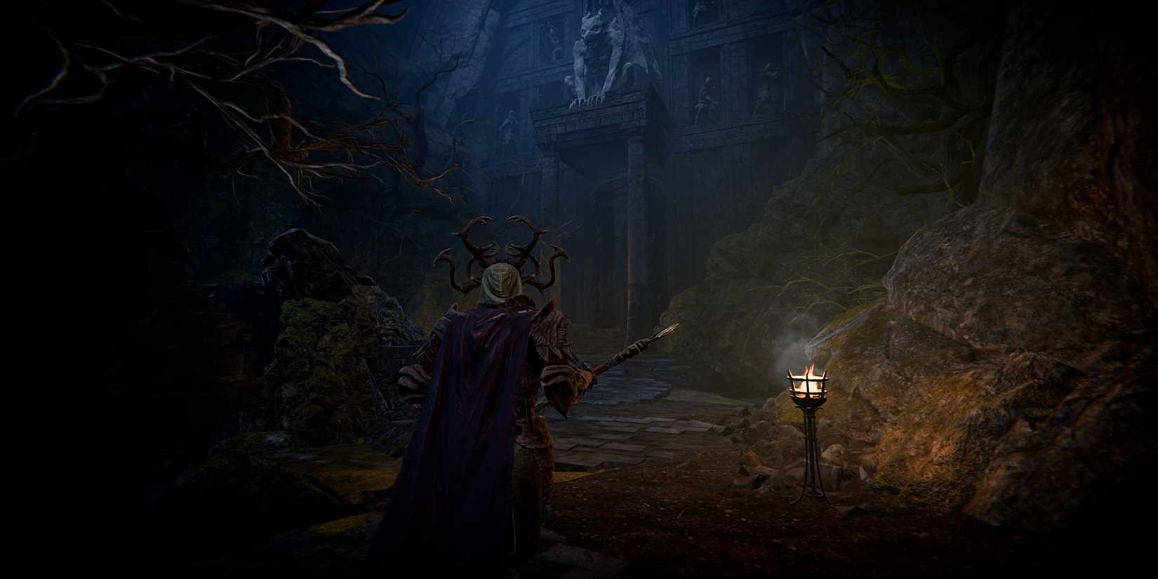 Tainted Grail The Fall of Avalon approaching a cave