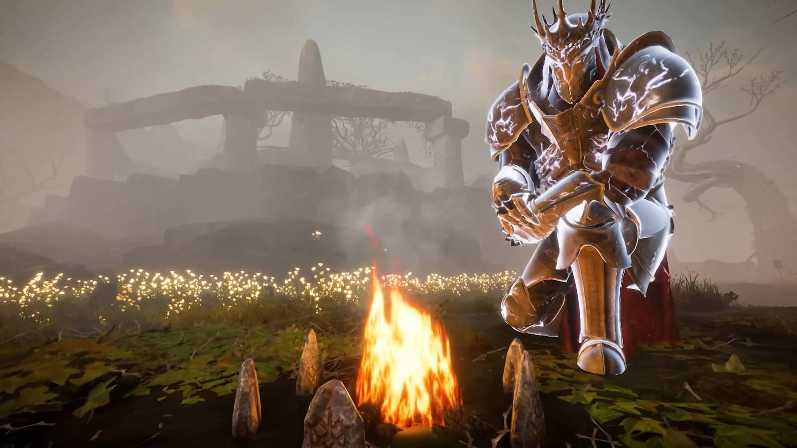 Tainted Grail The Fall of Avalon Arthur by the campfire