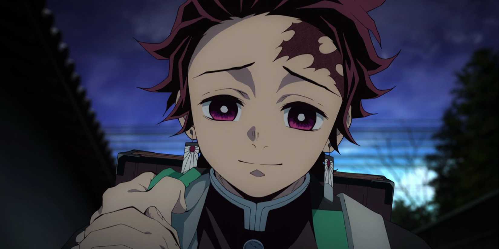 Tanjiro's solemn smile - Demon Slayer