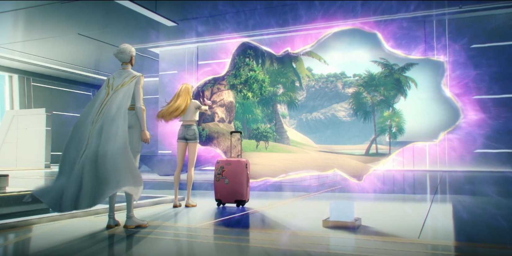 To Be Hero X- Nice and Moon standing in front of a portal