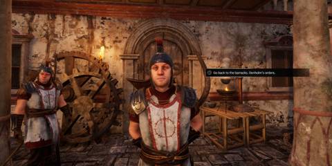 Telling Delhom soldiers to scram in Tainted Grail The Fall of Avalon