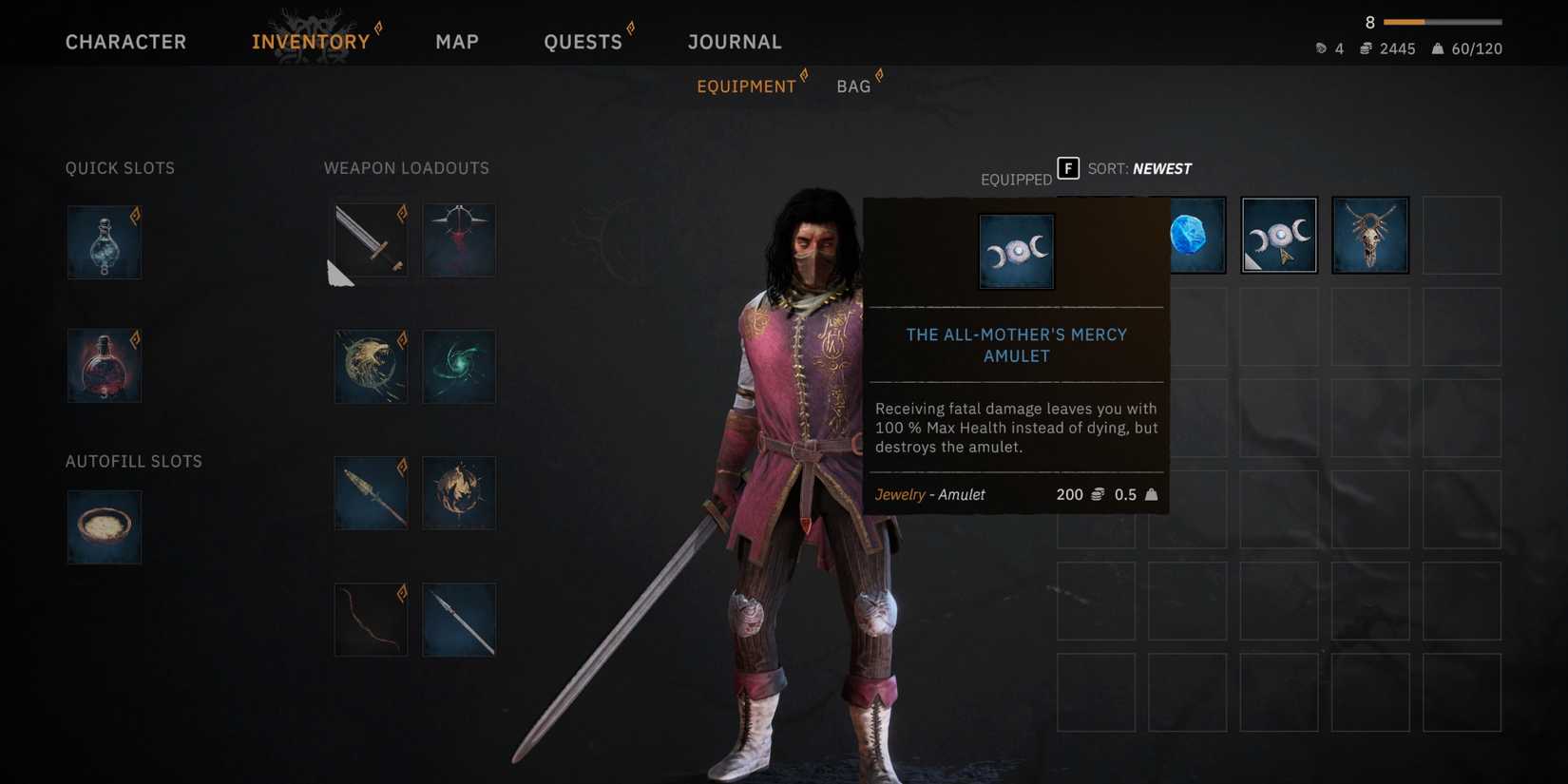 the all-mother's mercy amulet in tainted grail the fall of avalon