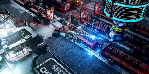 the ascent two players in cover fighting a group of enemies