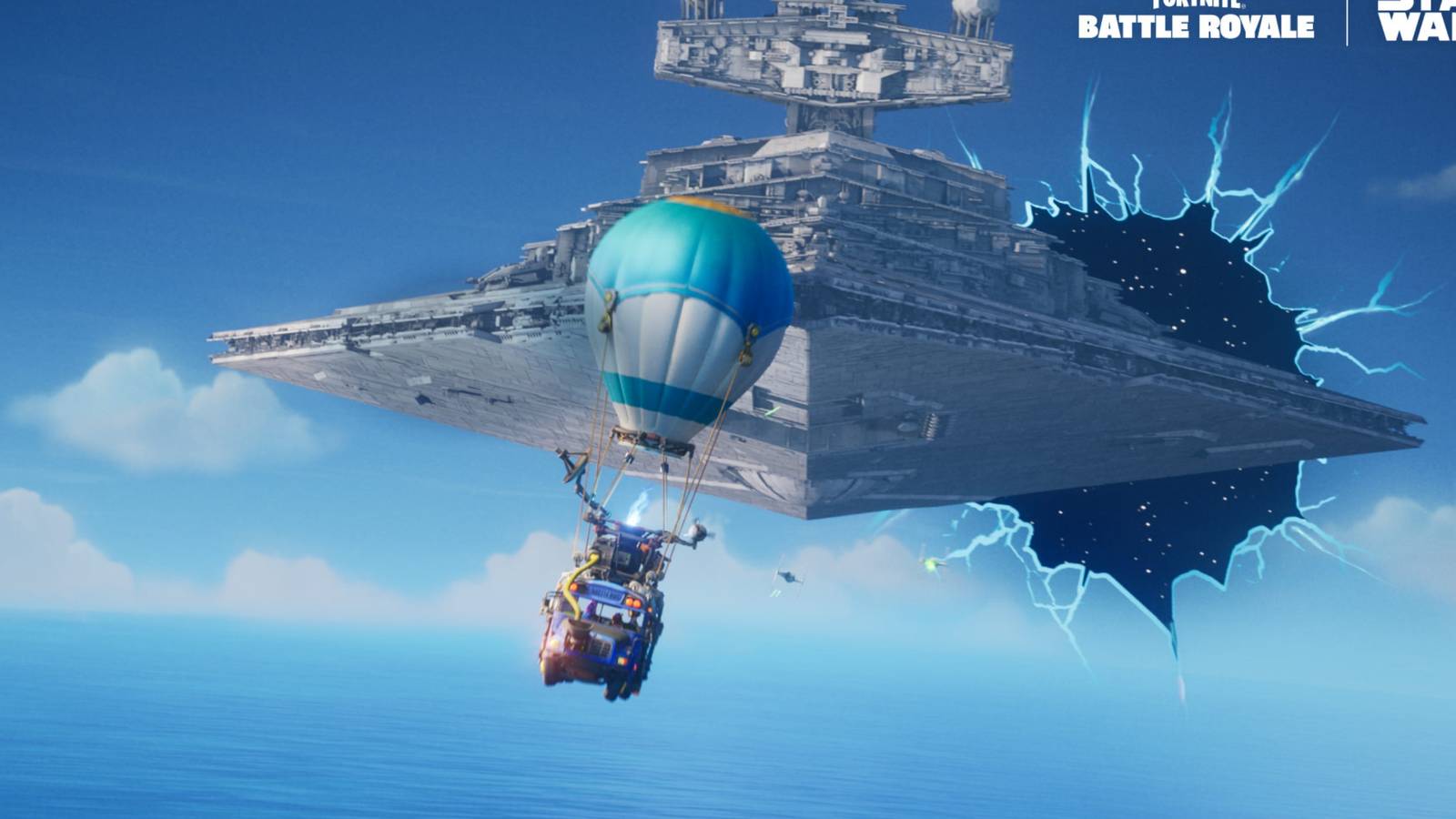 the battle bus flees from a star destroyer
