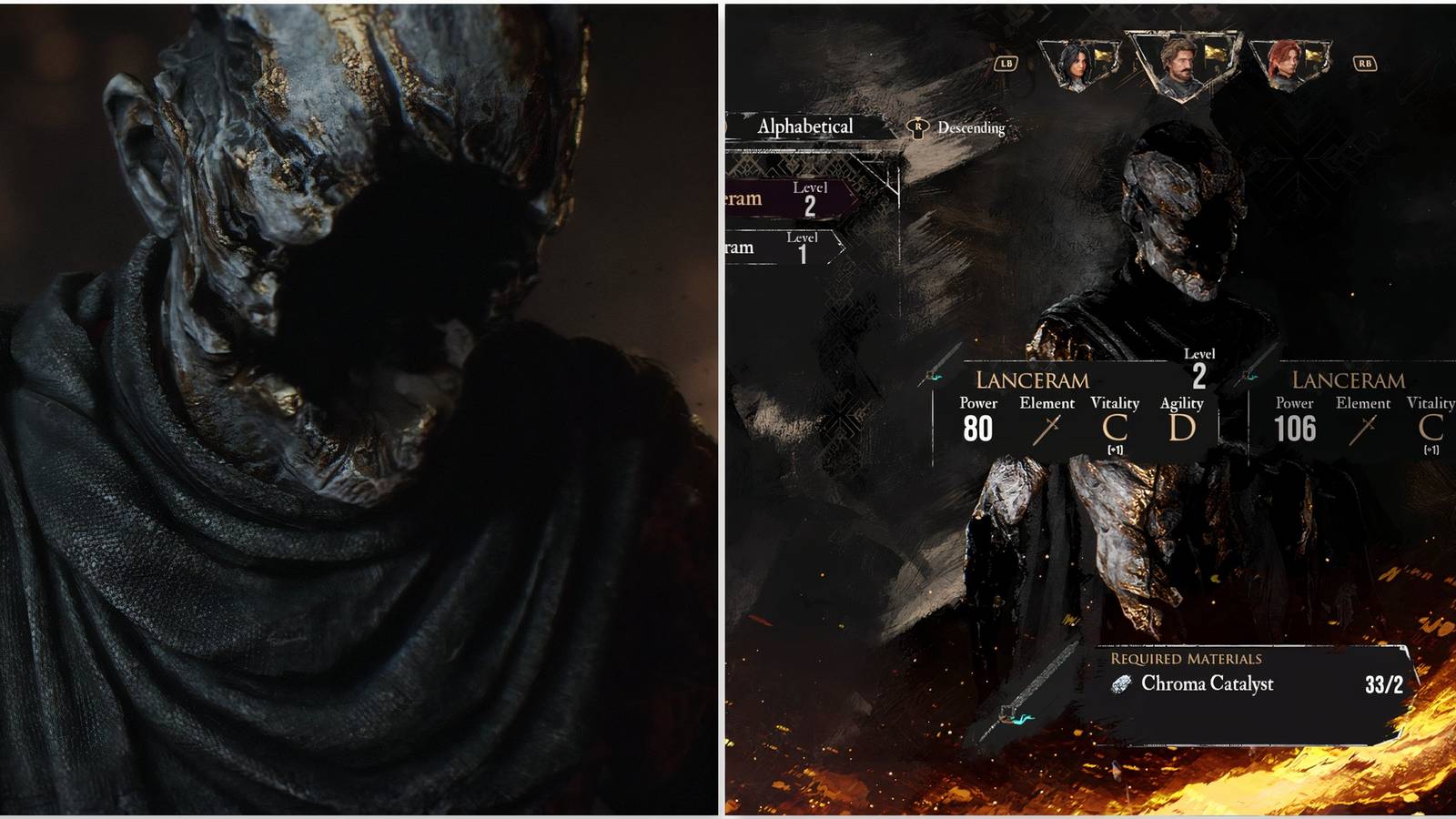 The Curator and upgrade menu in Clair Obscur Expedition 33