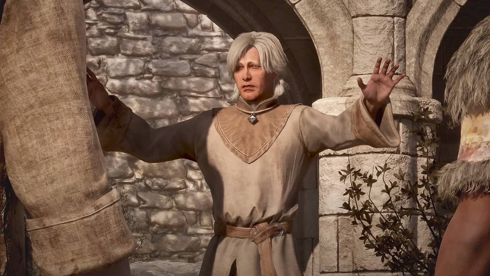 The Elder Scrolls 4 Oblivion Remastered character preaching with hands up screenshot