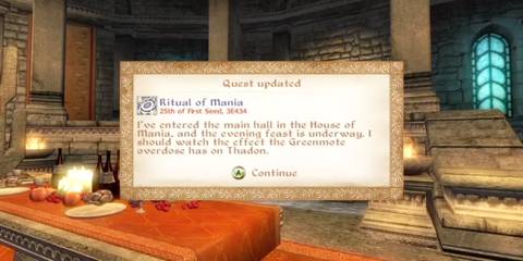 The Elder Scrolls IV Oblivion ritual of Mania quest