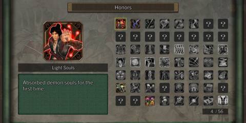 The honors menu in Onimusha 2 Samurai’s Destiny