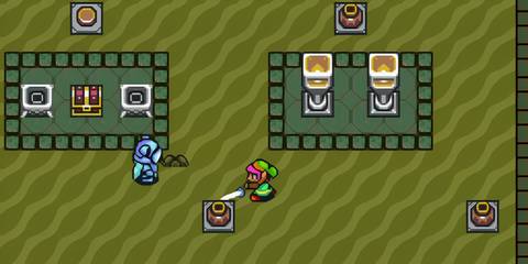 Link fighting a Darknut in The Legend Of Zelda: A Link To The Past