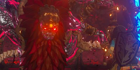 Link encountering Calamity Ganon in The Legend Of Zelda: Breath Of The Wild