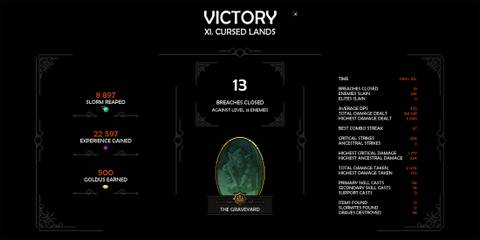 the player finishing a mission in the Slormancer