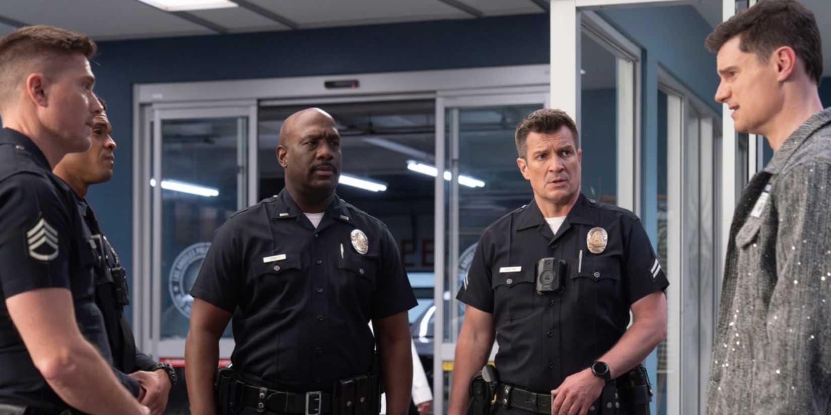 The police officers talking to Skip Tracer Randy on The Rookie