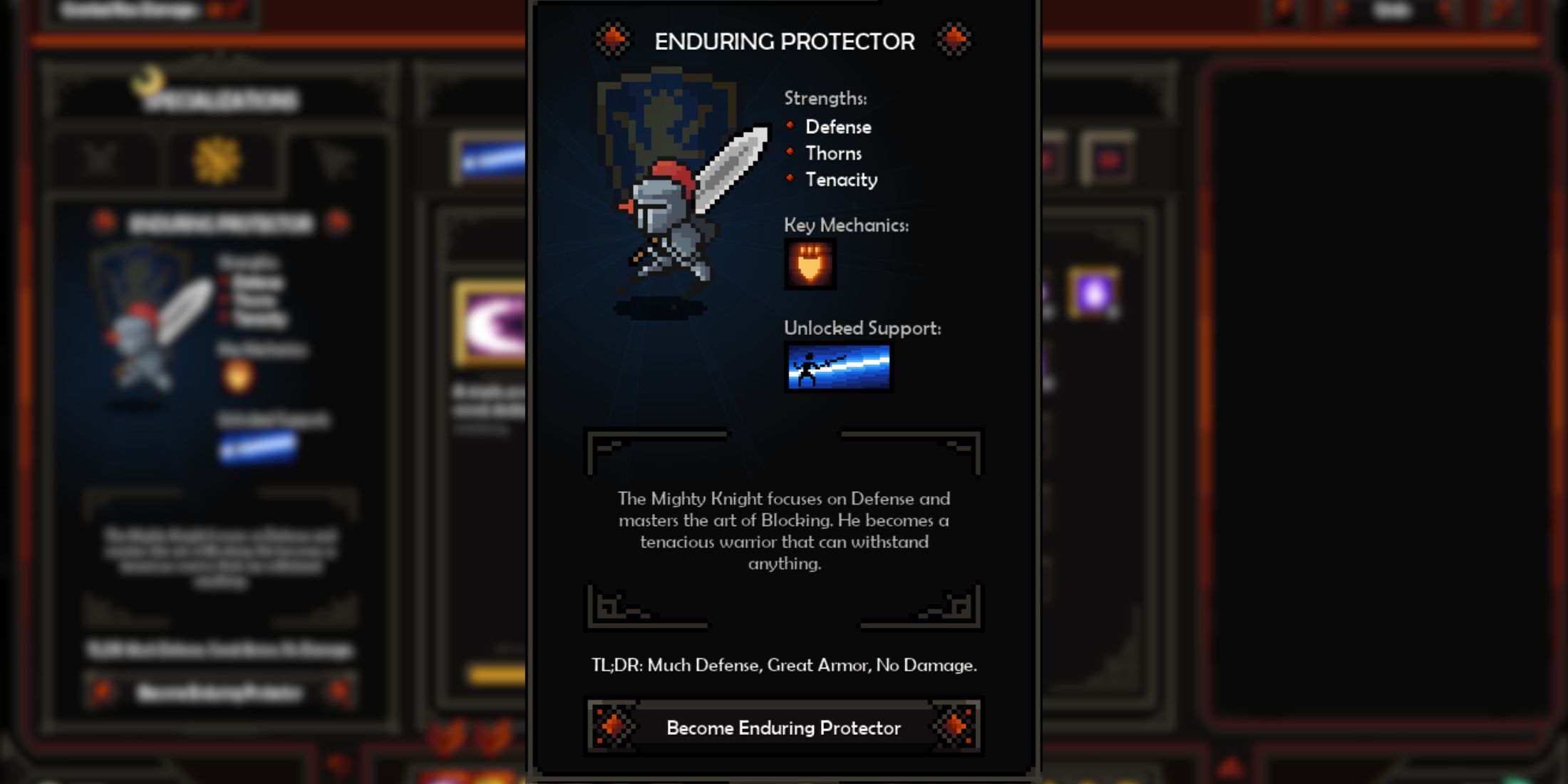 Slapper-slippery knight-holder