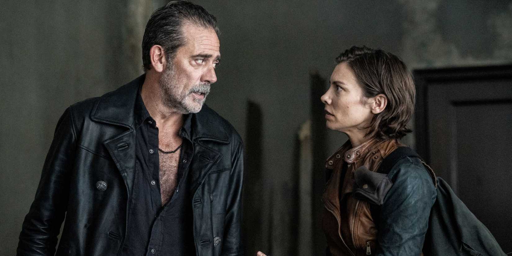 Negan (Jeffrey Dean Morgan) and Maggie (Lauren Cohan) on The Walking Dead: Dead City