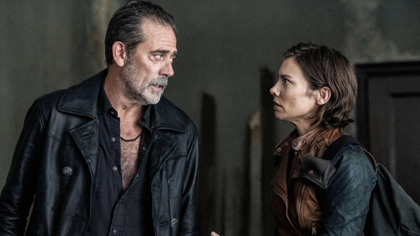Negan (Jeffrey Dean Morgan) and Maggie (Lauren Cohan) on The Walking Dead: Dead City