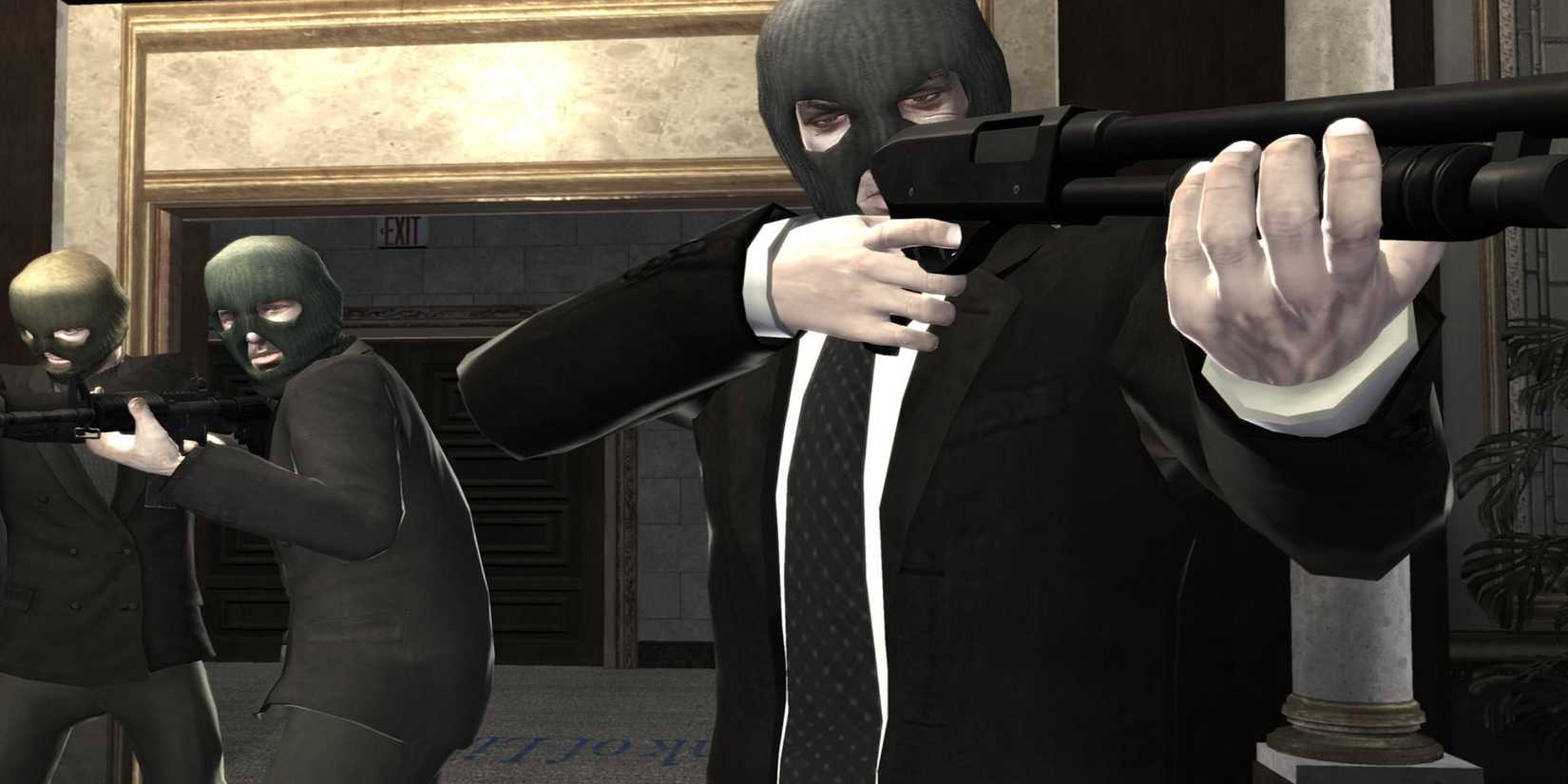 Three armed men in masks in Three Clover Mission in GTA 4