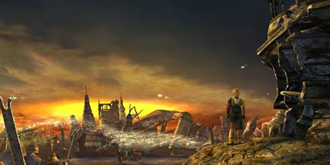 Tidus looking to the horizon in Final Fantasy 10
