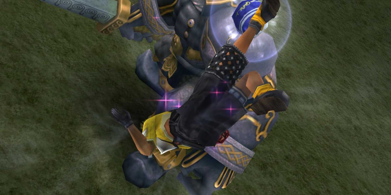 Tidus using Blitz Ace in Final Fantasy 10