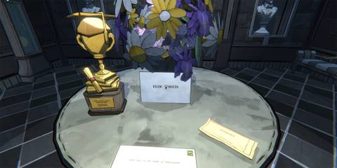 trophy and exam results in blue prince 2