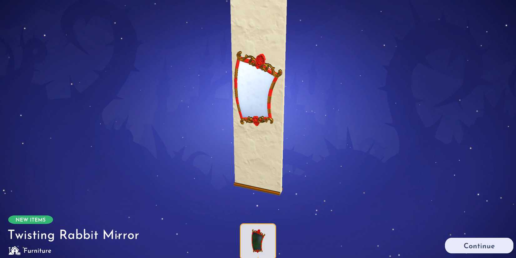 twisting rabbit mirror in ddv disney dreamlight valley