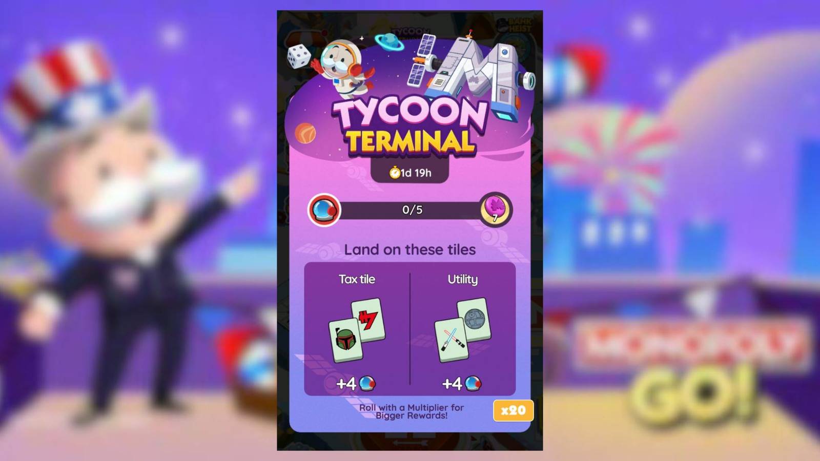 tycoon terminal  monopoly go