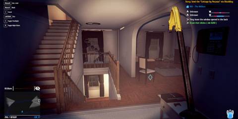 A player sneaking through a house in Thief Simulator