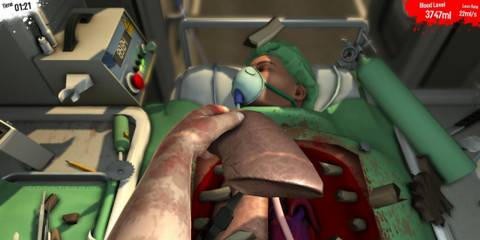 Holding a lung in Surgeon Simulator