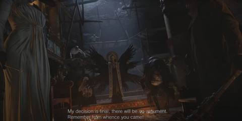 Mother Miranda saying her decision is final in Resident Evil Village