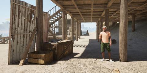 A man smoking in Drug Dealer Simulator 2