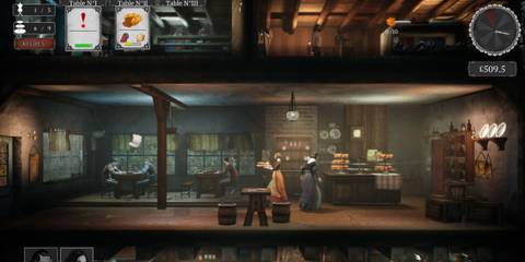 A player looking at the bakery in Ravenous Devils