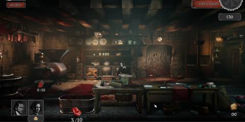 A player holding a leg in Ravenous Devils