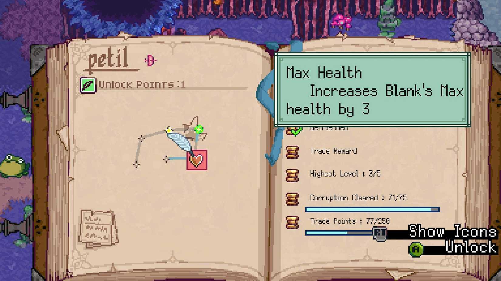 A creature unlock menu in Creature Keeper