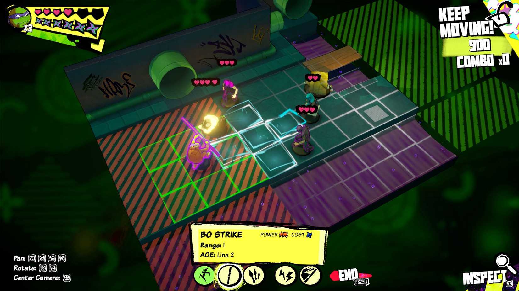 Donatello fighting in TMNT Tactical Takedown