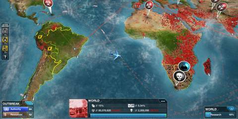 Looking at the world map in Plague Inc: Evolved