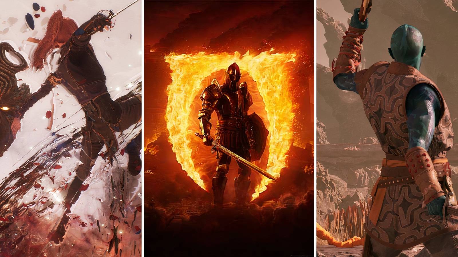 A grid showing Oblivion Remastered and the RPGs Avowed and Expedition 33