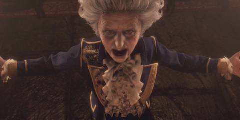 Ramon Salazar looking to the sky in Resident Evil 4 Remake