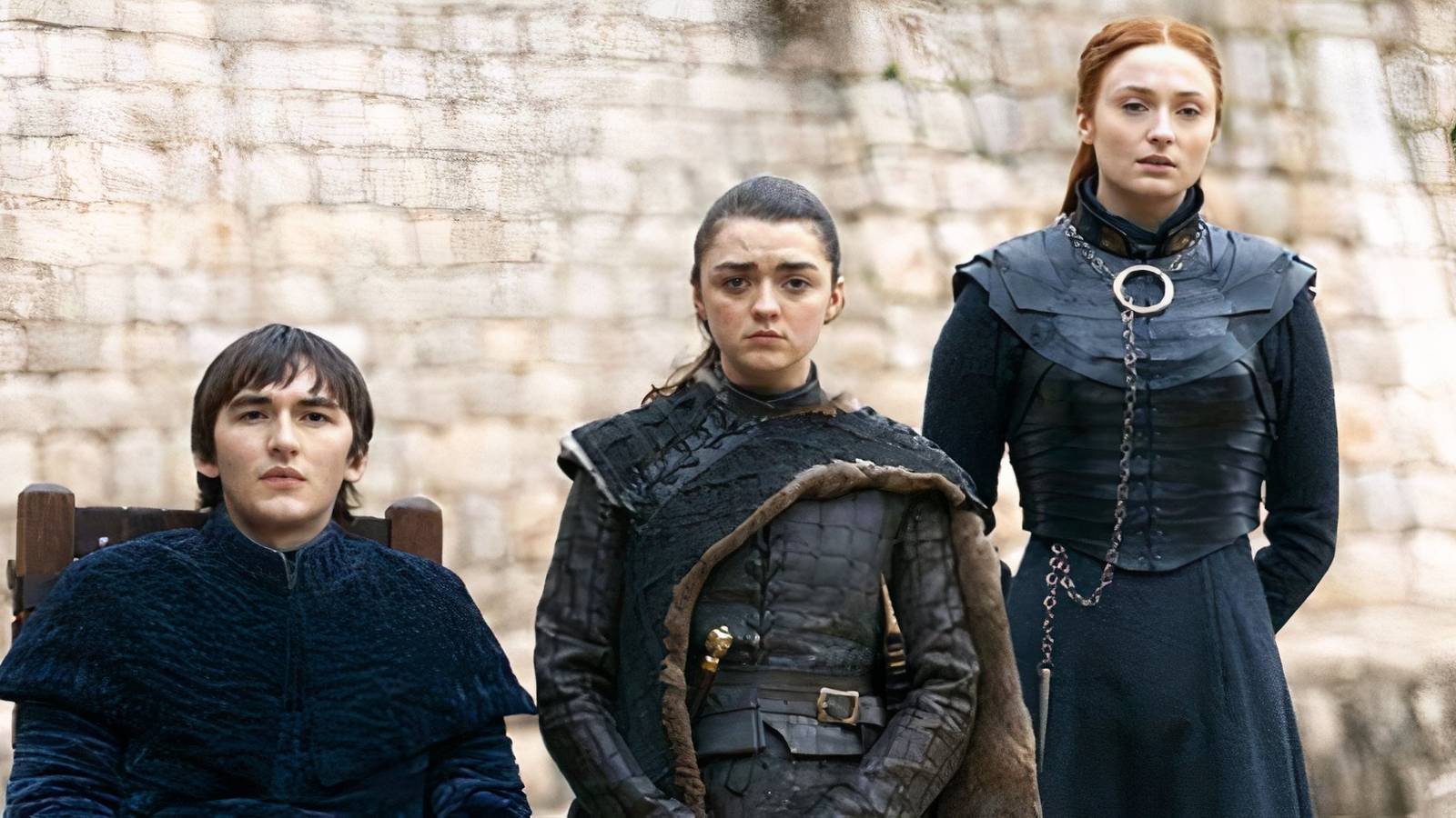 Sansa, Arya and Bran from Game of Thrones