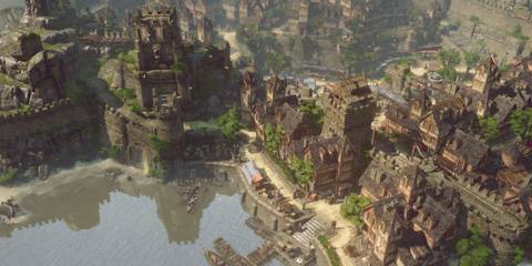 A town next to water in Spellforce 3: Reforced