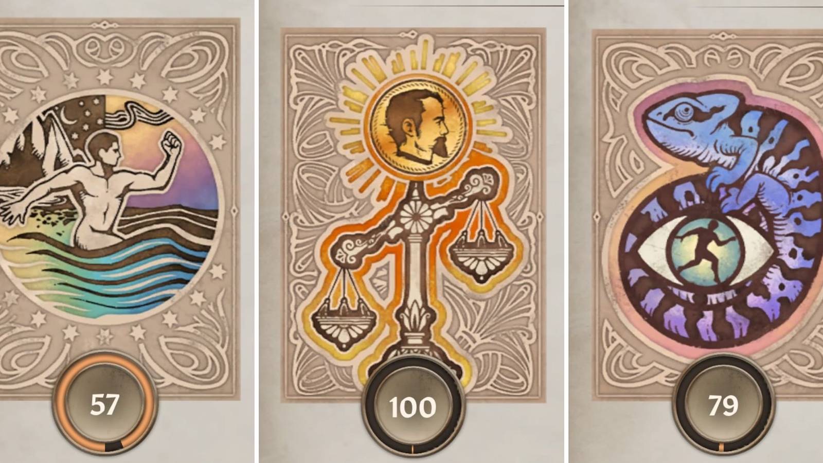 A grid showing three skills in Oblivion Remastered