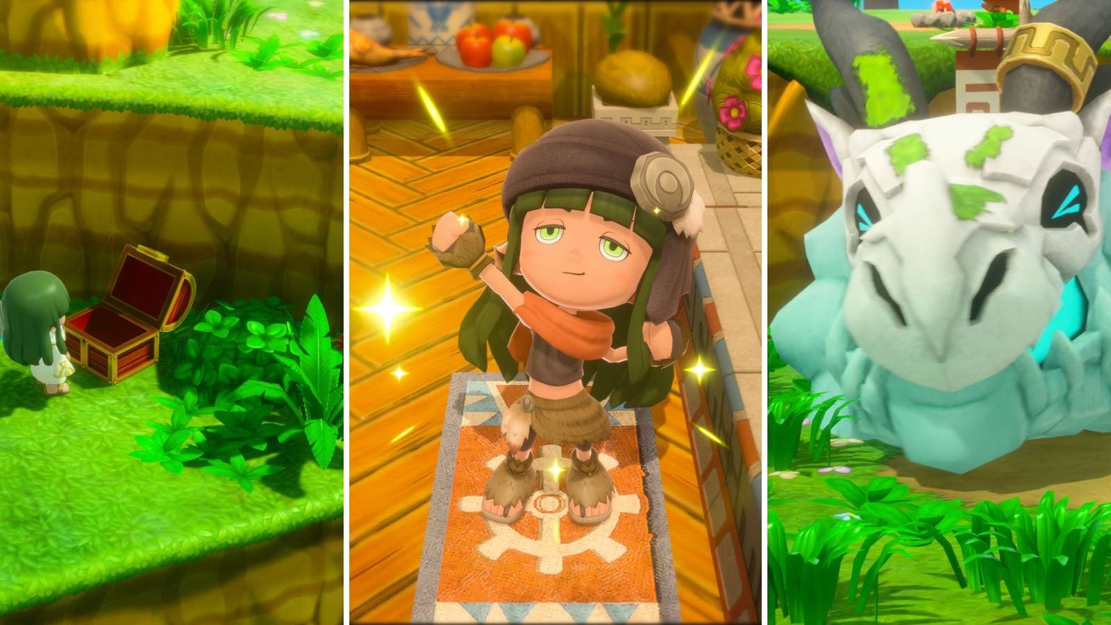 A grid of a player and some activities in Fantasy Life I: The Girl Who Steals Time