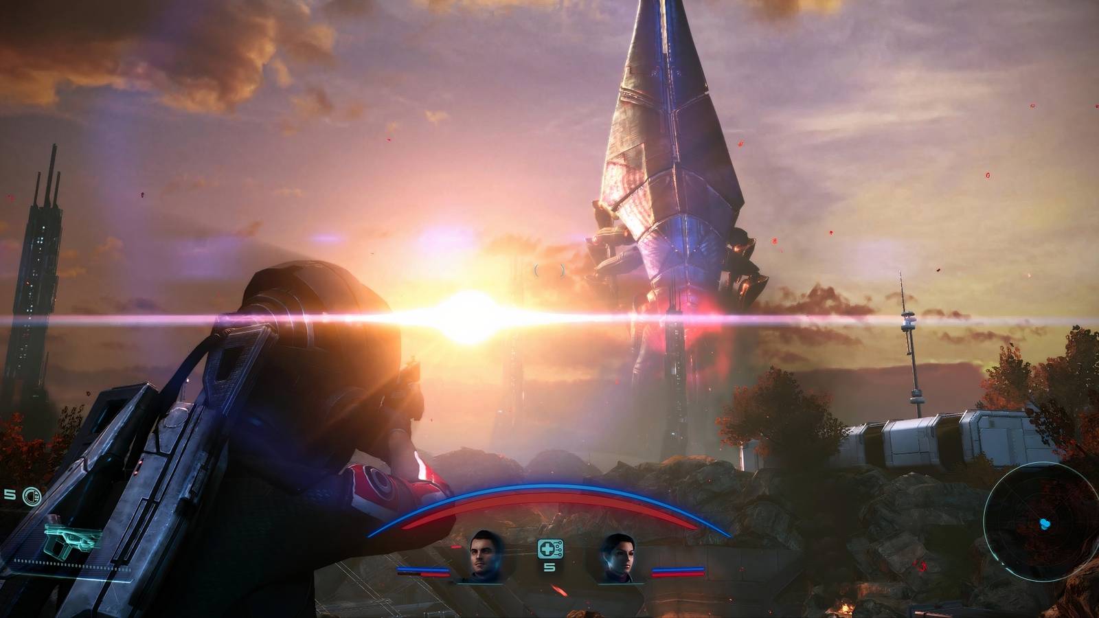 mass effect 1 combat reaper ship commander shepard