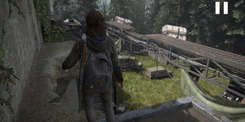 Use the Metal Rails to Reach the other side TLOU2