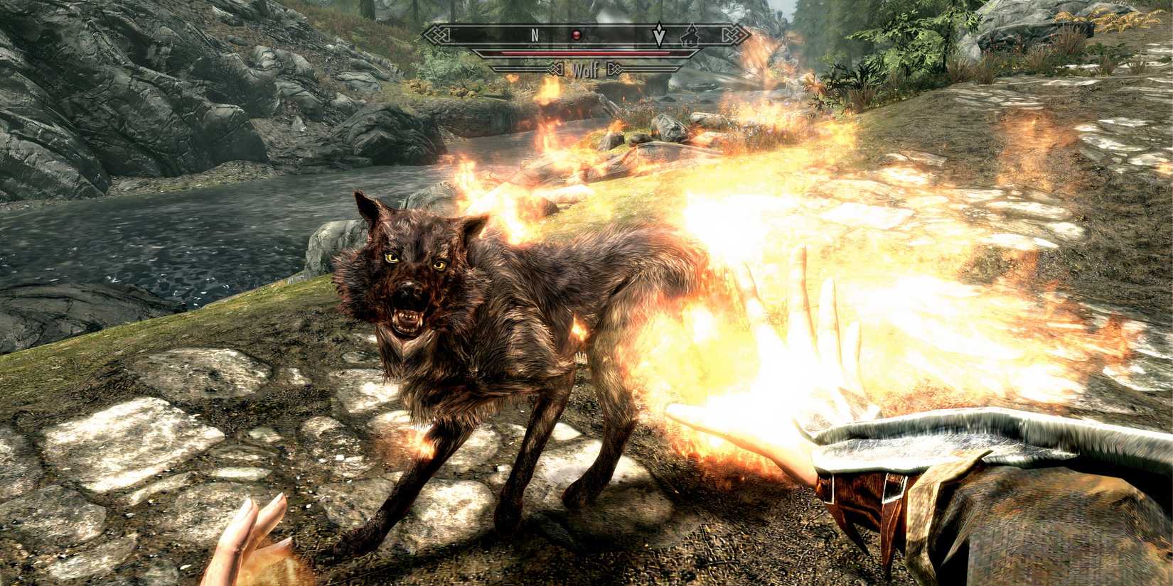 Using fire in The Elder Scrolls 5 Skyrim