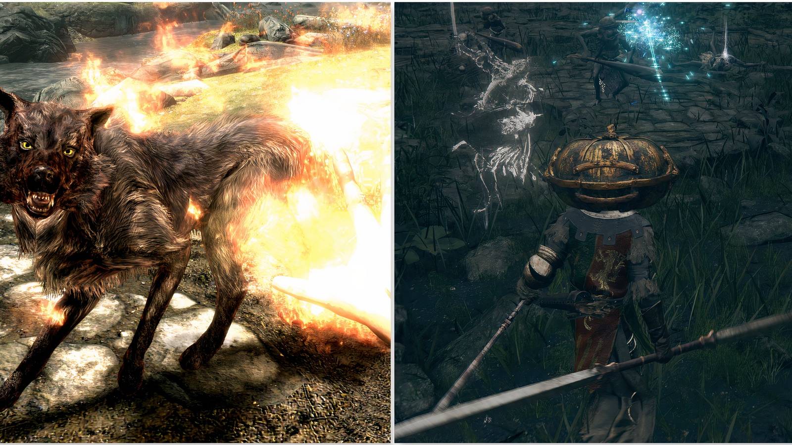 Using Magic in Skyrim and Elden Ring