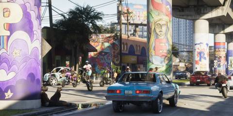 Various cars in Grand Theft Auto 6